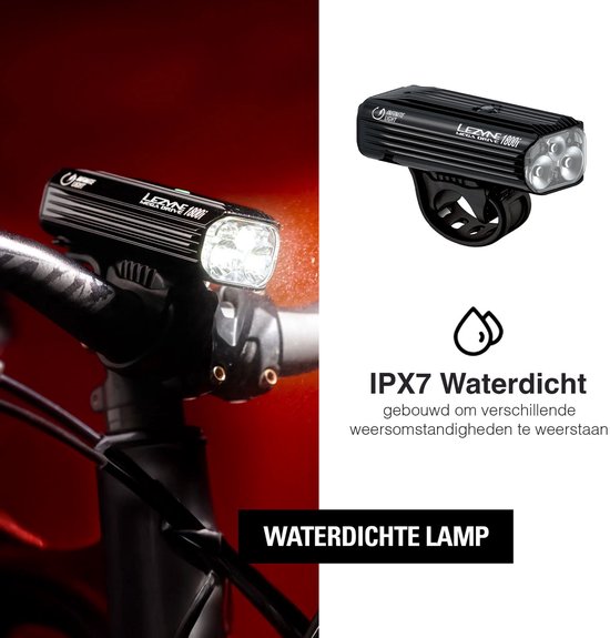 Lezyne Mega Drive 1800i - Fietsverlichting Voorlicht - Micro-USB Oplaadbare fietslamp - LED Voorlamp Fiets - Auto Day/Night Sensor - Smart Connect Technology - 1800 Lumen - Waterdicht - Zwart — afbeelding 5