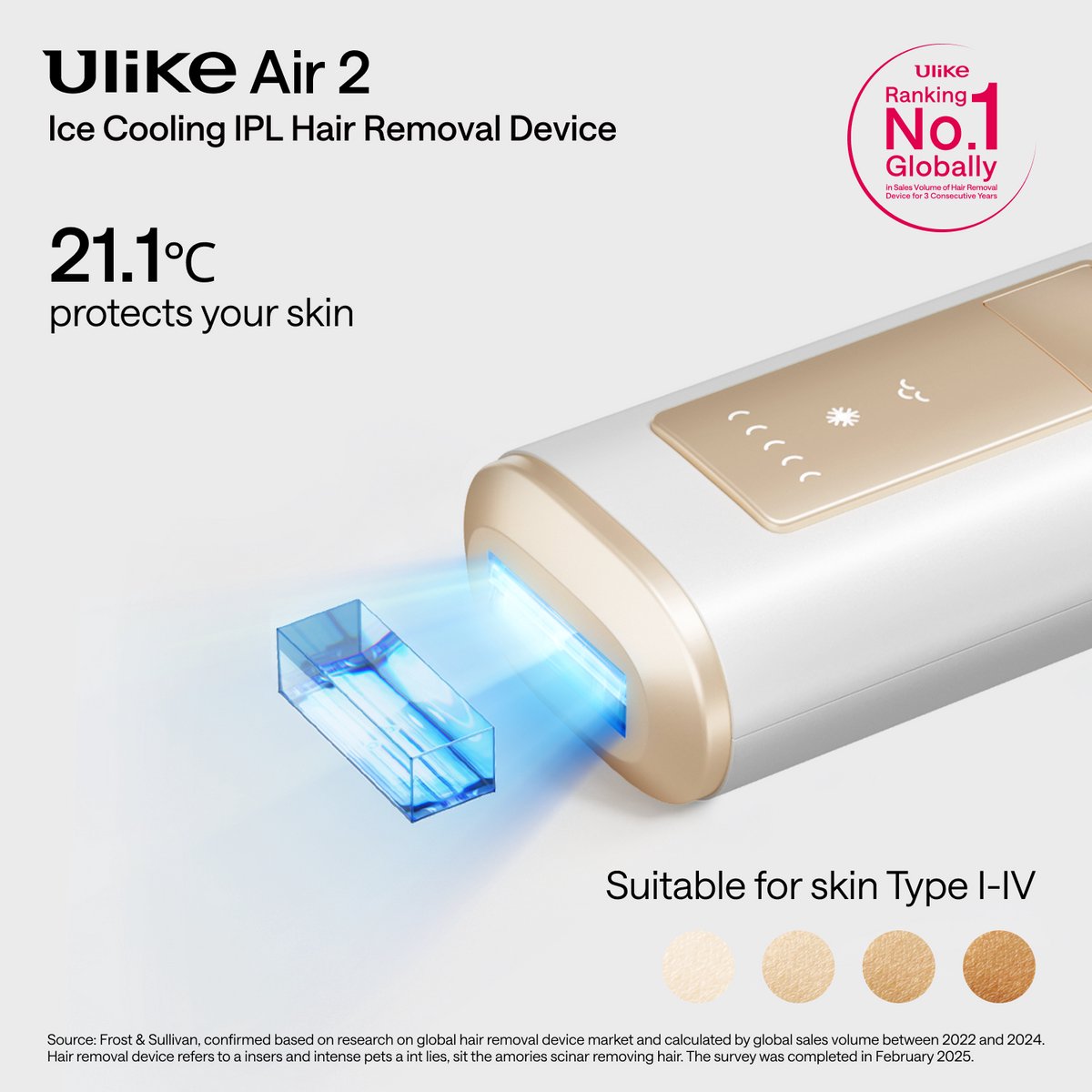 Ulike - Air 2 - Star White - Laser Ontharing Apparaat - IPL Ontharing voor Vrouwen en Mannen met Saffier Ice Cooling - Bijna pijnloos - Langdurige Resultaten voor Gezicht en Lichaam - Geschenkdoos thumbnail 4