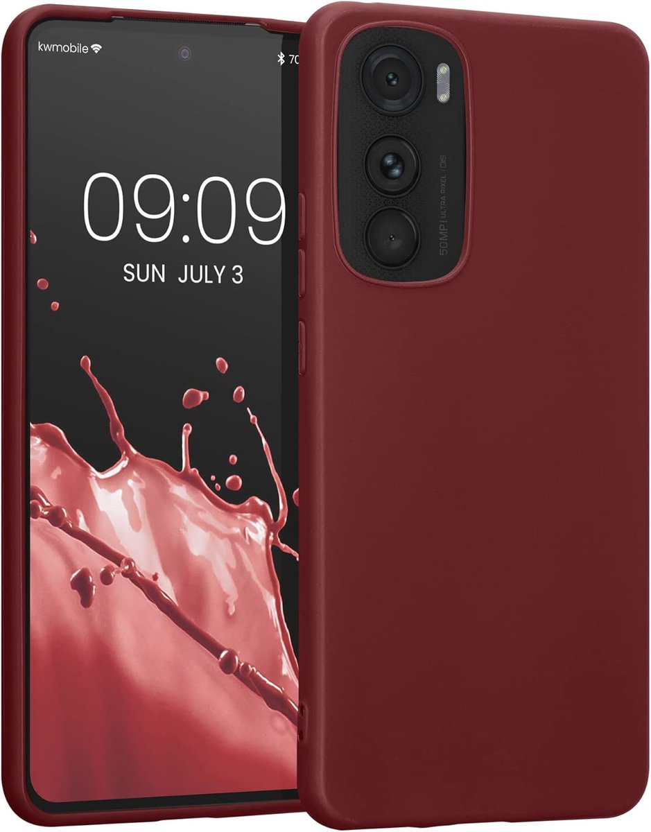 Telefoonhoesje voor Motorola Edge 30 - Zachte TPU case in bordeaux-violet