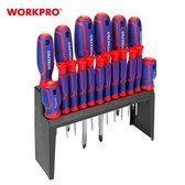 BLOSTM 6-delige magnetische schroevendraaierset - diverse schroevendraaierset 3 x kruiskopschroevendraaier & 3 x platte schroevendraaiers - chroom-vanadium stalen schroevendraaiers met ergonomische