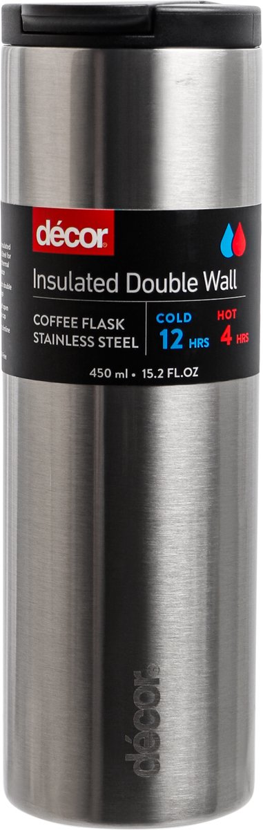 DÉCOR IDW Travel Mug - 450ml - Zilver