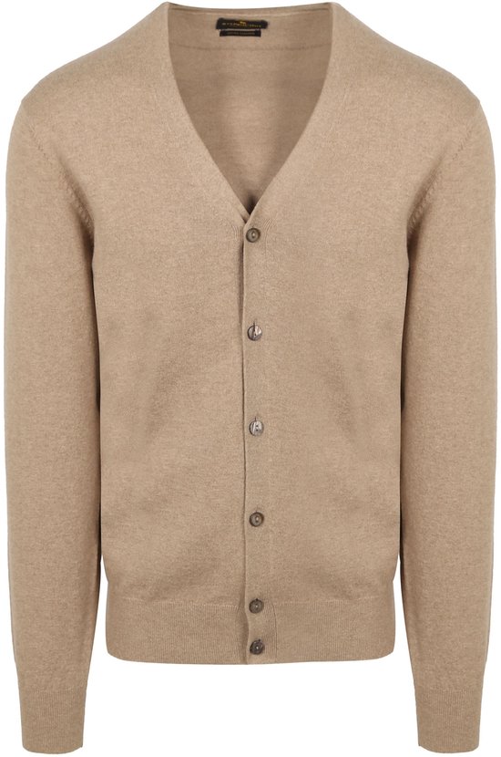 Gilet Steppin' Out en coton et cachemire camel - Taille XL - Homme