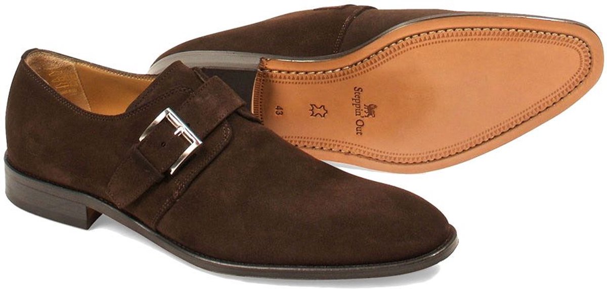 Steppin' Out Monk Schoenen Bruin - Maat 40 - Heren - Nette schoenen