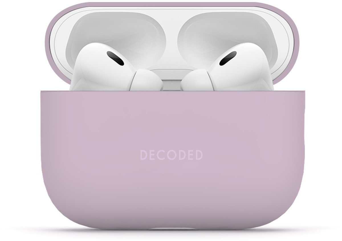 DECODED Siliconen AirPods Hoesje - Geschikt voor AirPods Pro 3 - Soft Touch Silicone - Ondersteund Draadloos Opladen - Valbescherming - Roze