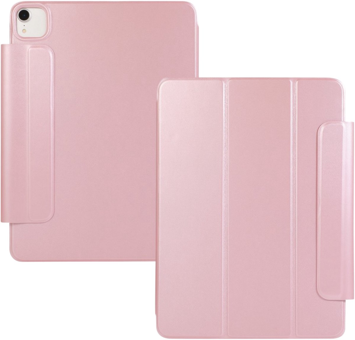Lunso Geschikt voor iPad Air 13 inch (2024/2025) - Tri-Fold Bookcase hoes - Rose