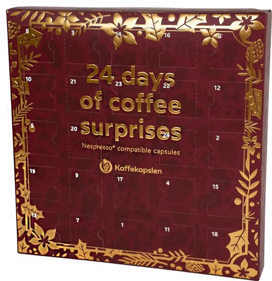 Calendrier De L'avent 2023 Cafe Calendrier De L'Avent Café KONTARBOOR - 24 Capsules Nespresso - Découverte Saveurs Café - Cadeau Noël Amateurs Café Calendrier Avent Cafe