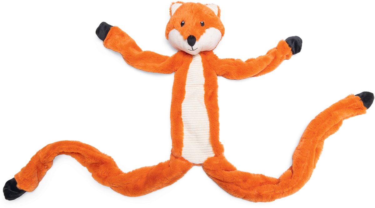 Beeztees Pluche Hondenspeeltje Vos met Touw Bruin 100 x 14 x 12 cm - Hond
