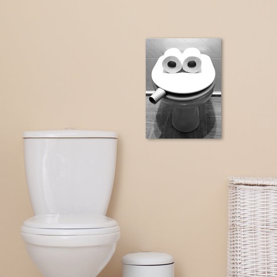 Badkamer muur kunst decor Victoriaanse dame die haar neus bedekt, vintage slechte geur poster print toilet humor grappig #X518 - België