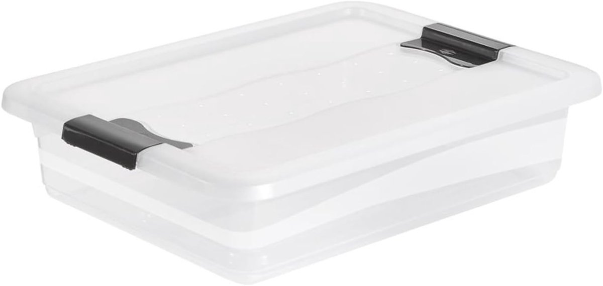 Doorzichtige Opbergdoos met Deksel en Schuifsluiting - 39,5 x 29,5 x 9,5 cm - 7 L