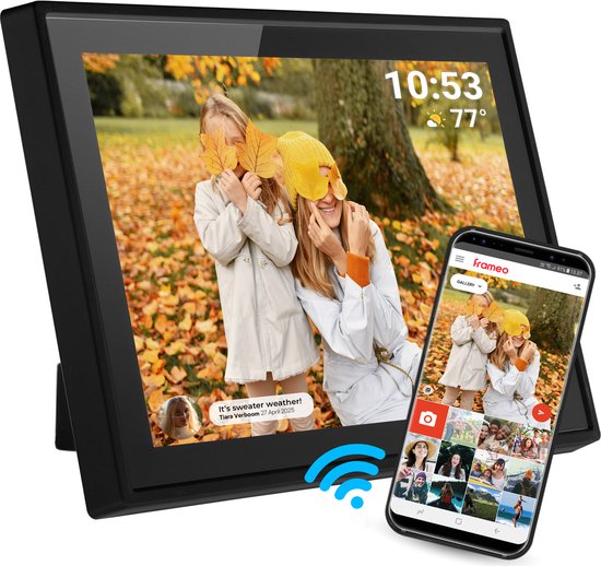 Denver Digitale Fotolijst 10.1 inch - HD - Frameo App - Fotokader - WiFi - IPS Touchscreen - 16GB - PFF1021B
