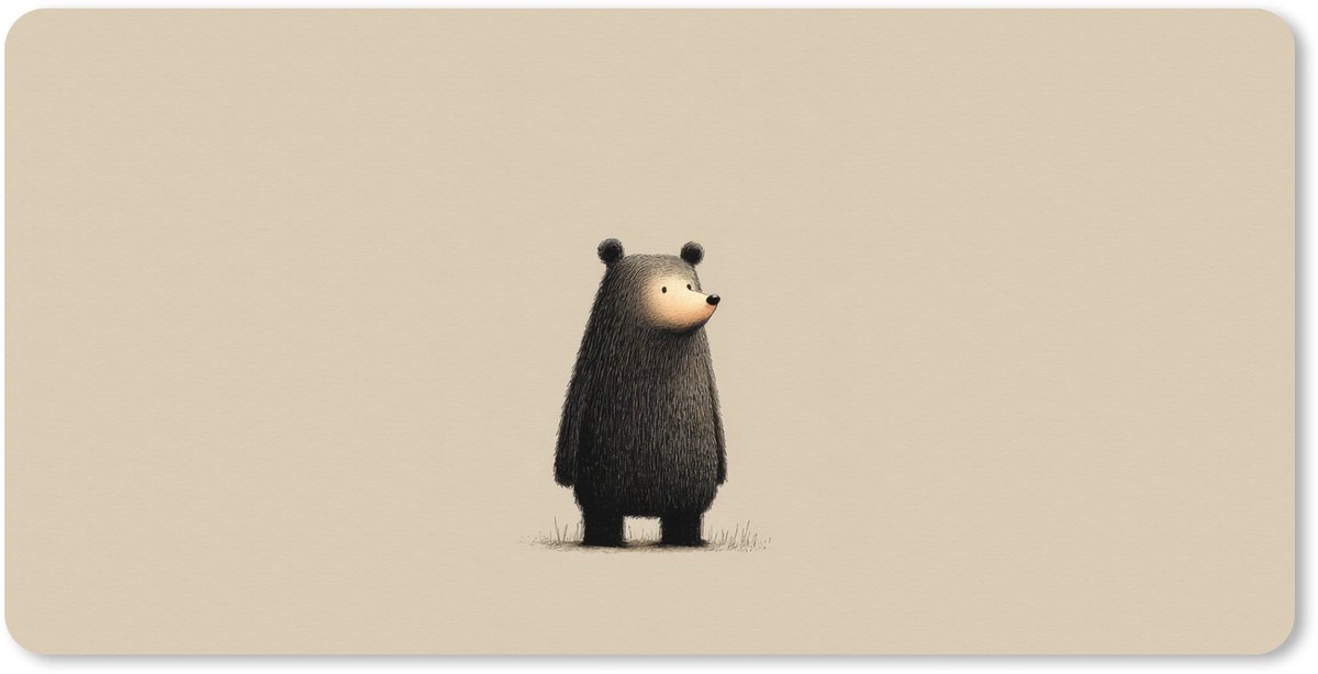 Muismat XXL 80x40 cm - Bureau onderlegger - Bureau mat Beer - Donkerbruin - Minimalistisch - Bureaumat - Gaming mousepad xl - Bureaulegger groot - Computer deskmat