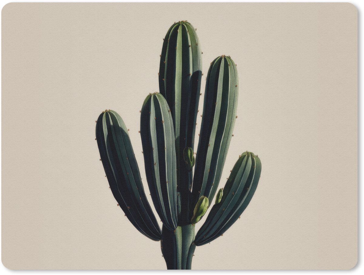 Muismat 23x19 cm - Mousepad Cactus - Subtiel - Groen - Muismatten