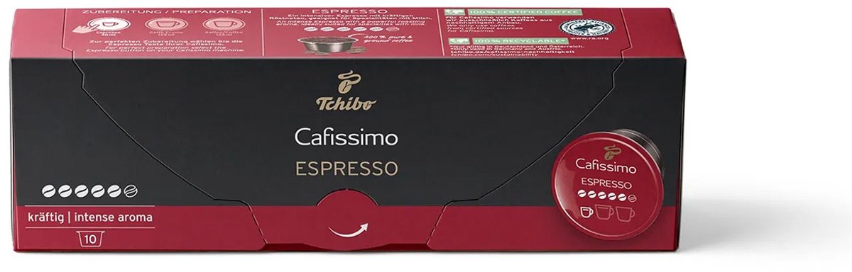 Tchibo Cafissimo Serie - Espresso Capsules - Intense Aroma - 10 stuks
