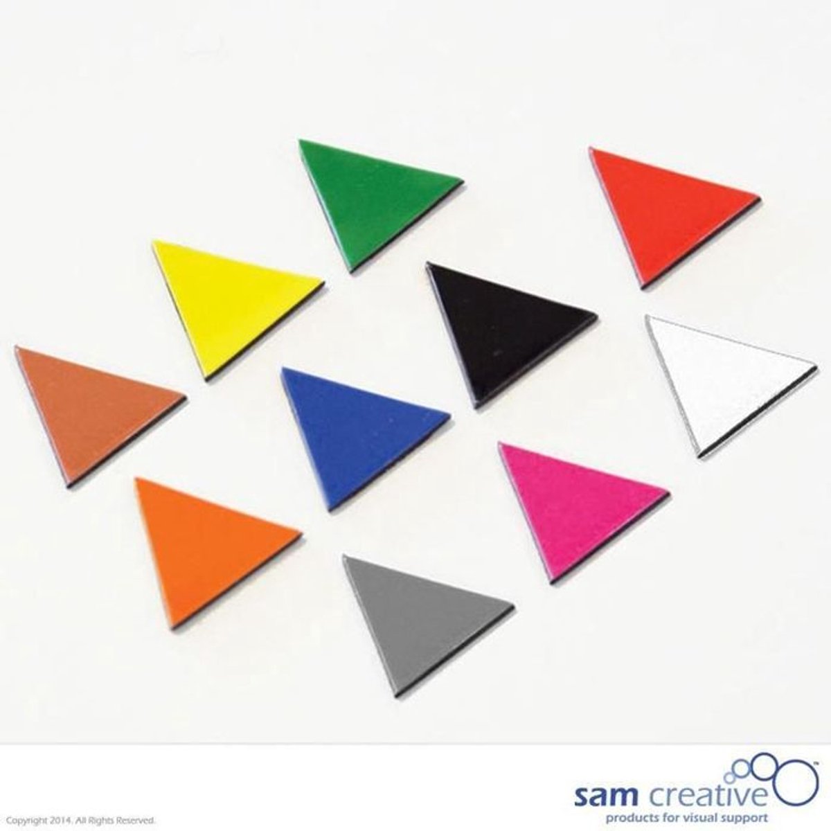 Sam Creative Whiteboard Magneten - Driehoek - 2x2x2 cm - Grijs - 25 stuks