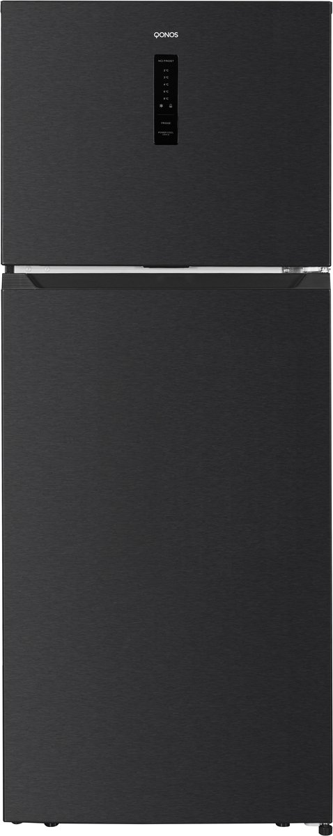 Qonos Q978153 Combi Koel- Vrieskast Dark Inox Look 178x71x69 415 Liter Energy Label E