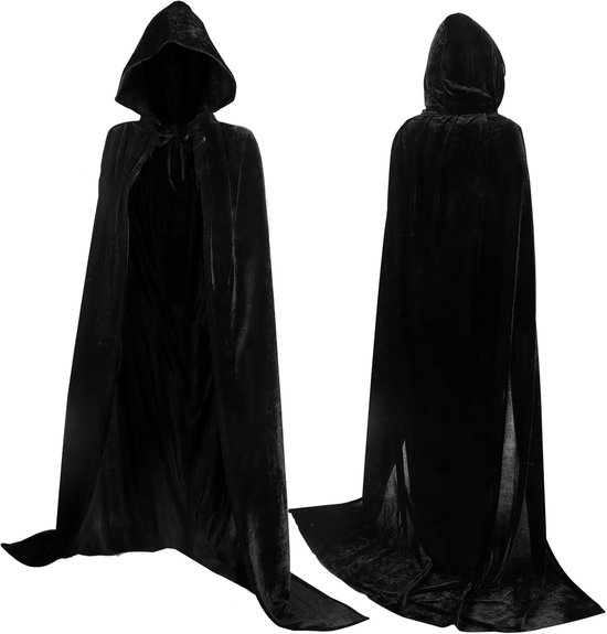 GRACEART Middeleeuws Halloween-pak, cape, mantel, geschikt voor dames, cosplay, vintage, horror, lange mantel, Wit, one size