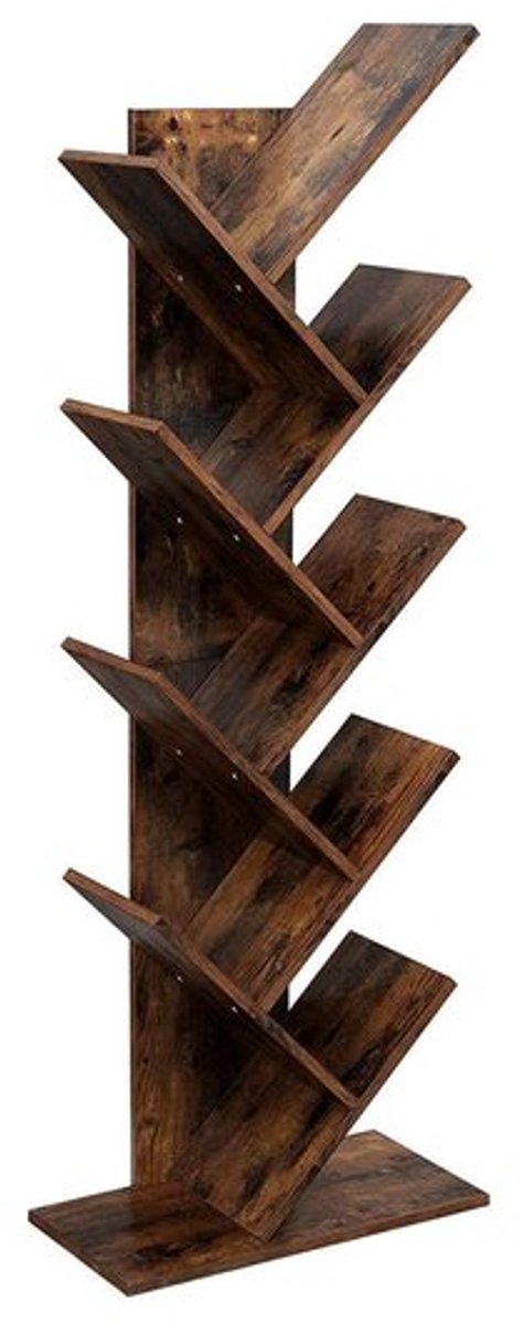 Vasagle Vintage Boekenkast 8 Planken Boomvormig – Industriële boekenplank – Industrieel Boekenrek