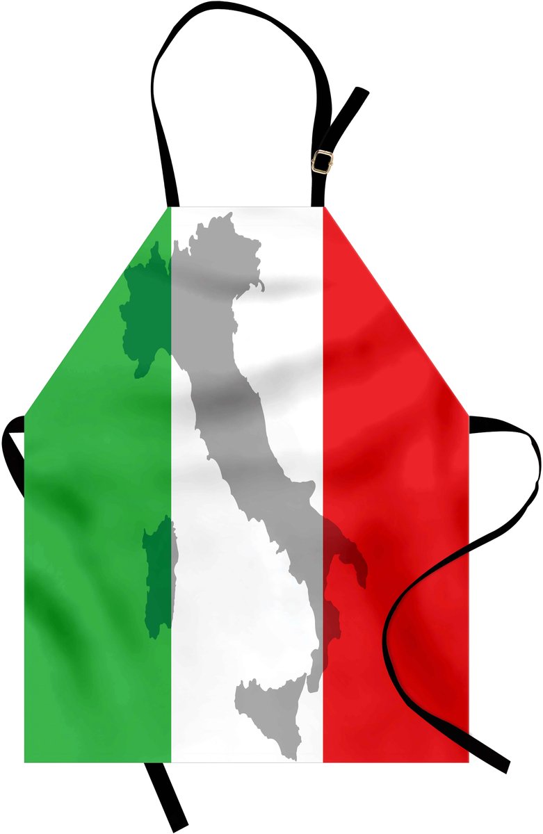 New Bed Italiaanse vlag Land Europa Retro Waterdicht Schort voor Dagelijks en Professioneel Gebruik, 78x66cm