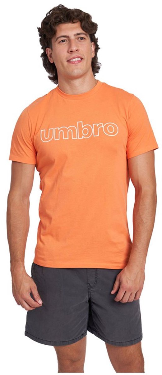 Umbro Linear Logo Graphic T-shirt Met Korte Mouwen Oranje M Man