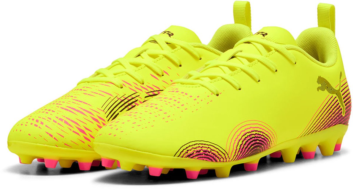 Puma FUTURE 8 PLAY voetbalschoenen in felgeel, synthetisch bovenwerk, multi-noppen voor kunstgras, EU 38.