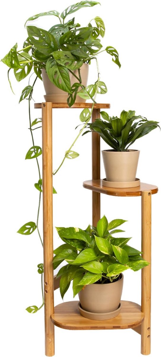 DailySupplies® Plantentafel - Plantenstandaard voor Binnen - Plantenzuil - Bruin