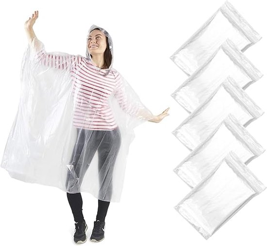 Hochwertiger Premium PVC Rain poncho für Erwachsene Wieder verwendbarer leichter