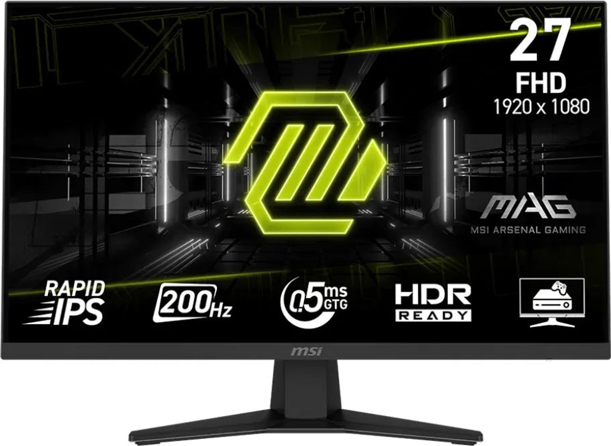 MSI MAG 274FDE Gaming-Monitor 68.6 cm (27 ), schwarz, FullHD, Rapid-IPS, HDR Ready, Adaptive-Sync, 200Hz Panel (9S6-3C