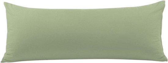 Kussensloop zippée en microfibre brossée série 1800 | Taie d'oreiller douce pour oreillers | Oreiller de corps Sage (51 x 183 cm)