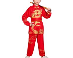 Thelau - Kung Fu Pak Dragon Tai Chi Uniform Traditionele Leeuw Dance Kleding Vechtsporten Wing Chun Nieuwjaar Party Kostuum