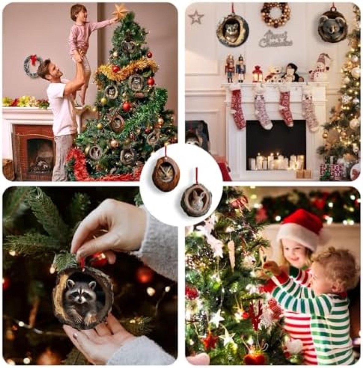 Konijn anatomie houten ornament | Kerstboom ornament | Kerst cadeau | Sieben Medical Art