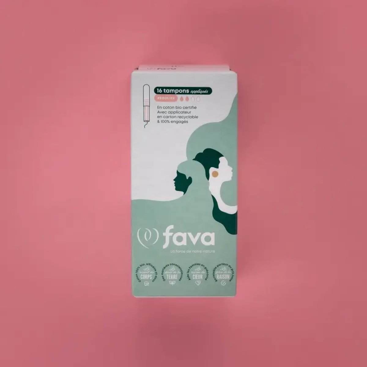 Fava | Tampons | 2 dozen | Maat: Normaal | Inclusief inbrenger | Biologisch | Katoen | Geurvrij