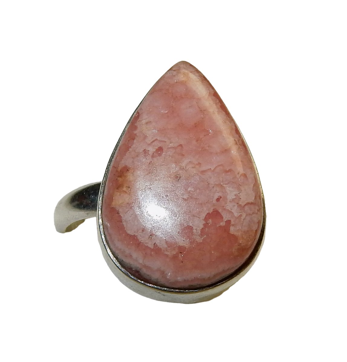 Zilveren Rhodochrosiet Ring Mt. 18