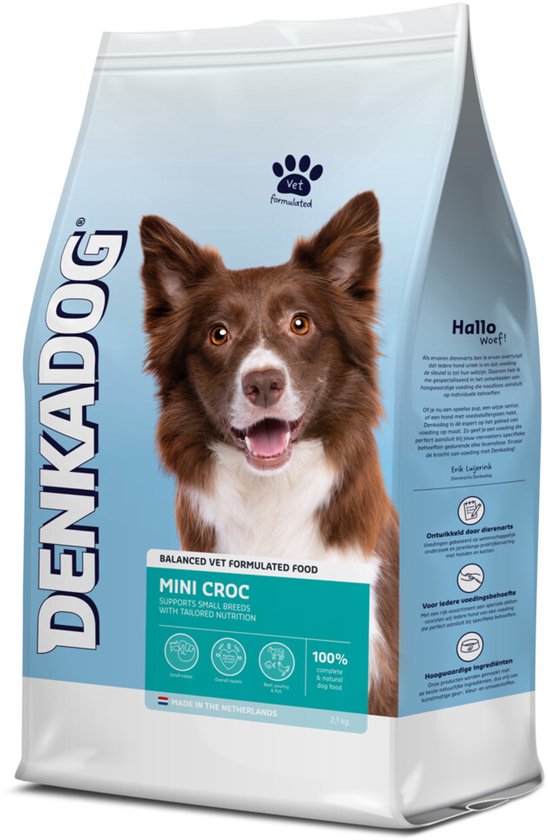 Denkadog Hondenvoer Mini Croc - 4 x 2,5 kg - Voordeelverpakking