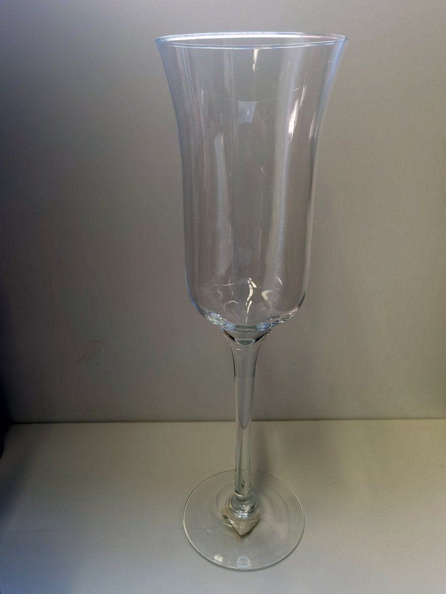 Boltze Windlicht - Vaas - op voet - 50Cm - Ø14.5cm - Glas - Helder