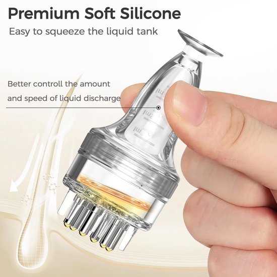 2 applicators, snelle en efficiënte applicatie, geen rommel haar serum applicator kleine applicatietool, haar applicator fles borstel hoofdhuid applicator kam van Merkloos — afbeelding 4