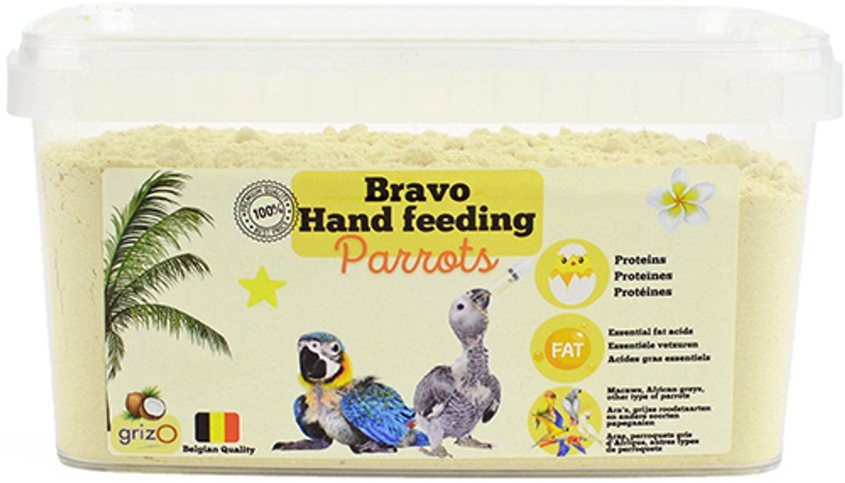 Bravo handopfok voer voor papegaaien 0,8 kg