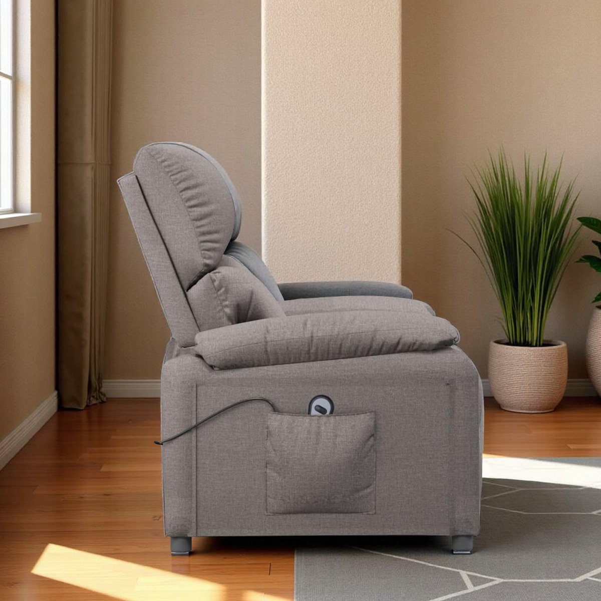 Industrialhome Luxe Elektrische Relaxfauteuil Taupe