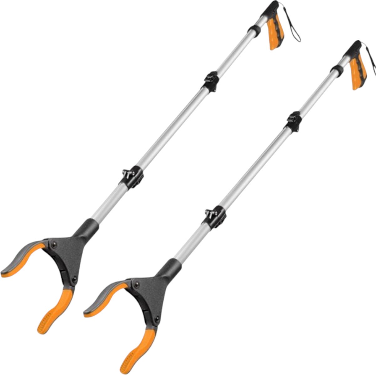 Dutchers.® Ergonomische Grijpstok - SET VAN 2 - Magnetische Uiteinden - Reacher - Grijpstok - Aluminium - Lichtgewicht - 360° Draaibare Grijper - Siliconen Anti-Slip - Inklapbaar - Vergrendelingsfunctie - Grijphulp - Afvalgrijper - Grijptang - Ergo