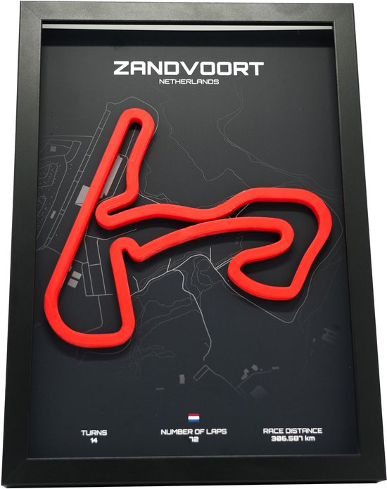 F1 Circuit Zandvoort Nederland 3D circuit schilderij