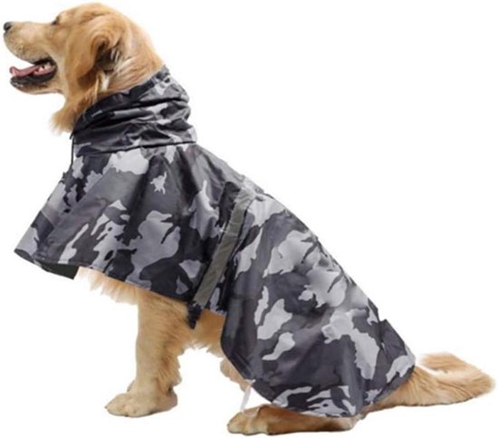 KoKoBin - Reflecterende hondenjas met capuchon, ultralicht, ademend, waterdicht, voor middelgrote en grote honden