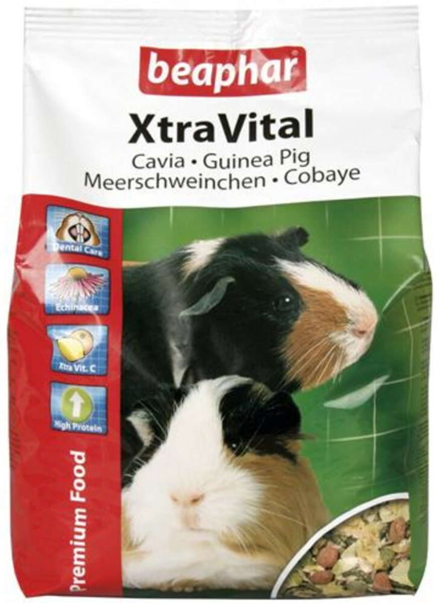 Beaphar XtraVital Caviavoer – 4 x 1 kg – Voordeelverpakking