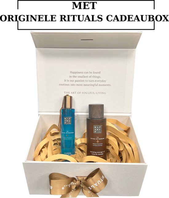 Rituals - Hammam - Geschenkset - Massage Oil 100 ml + Hair&Body Mist 50 ml in Originele RITUALS Cadeaubox
