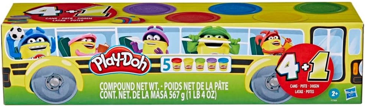 Play-Doh - Back to School 5 pack- Boetseerklei — afbeelding 2