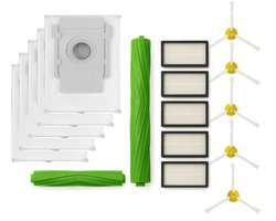 Onderhoudspakket XXL - Geschikt voor iRobot Roomba - 6x Stofzuigerzakken - 5x Hepa filter - 5x Zijborstel - 2x Roller - Geschikt voor iRobot Roomba Onderdelen - i7 i7+ i3 i3+ i4 i4+ i5 i5+ i6 i6+ i8 i8+ E5 E6 E7