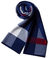 Woolblend Sjaal Heren - Geruite Sjaal - Herensjaal - Blue