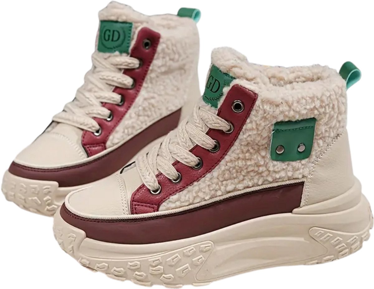 Bovista Snowboots Dames Sneeuwschoenen Snowboots Wintersport Ski Gadgets Rood