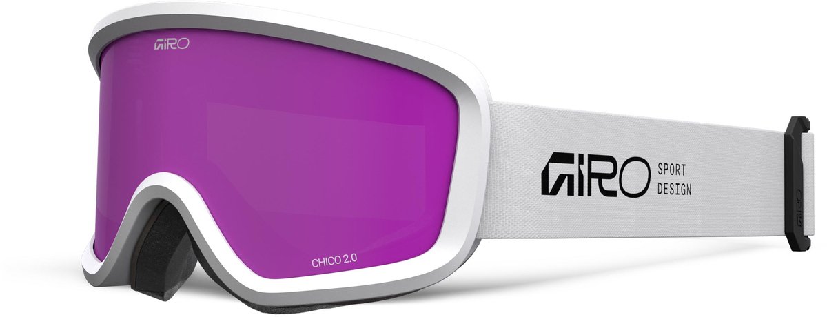 Giro GG CHICO 2.0 STACKED WHT AMBER PINK Unisex Skibril - White