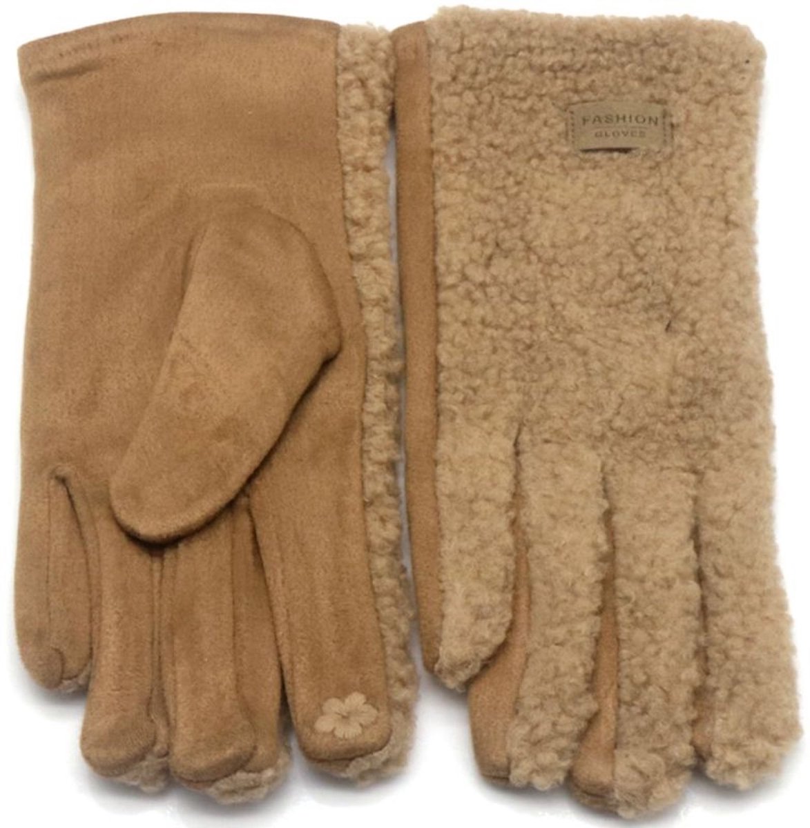 Handschoenen teddy - Touchscreen tip - Bruin - Elegant en lekker warm - Damesdingetjes