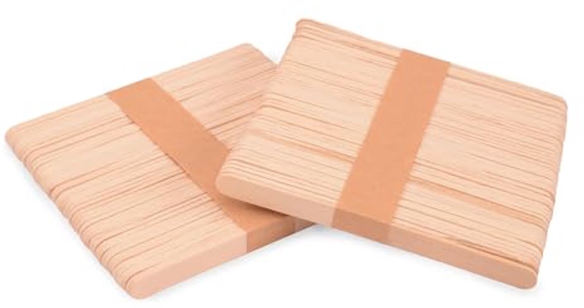 100 Stuks Houten IJsstaafjes 1×11.5cm voor Creatief Knutselen en Decoratie