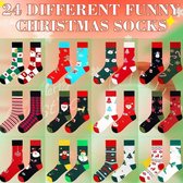 Calendrier De L'Avent 2025 Chaussettes - 24 Paires De Chaussettes De Noël Pour Femmes/hommes, Compte à Rebours Festif, Cadeau Original - 9